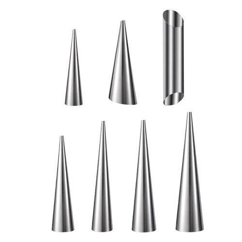 Cross-border stainless steel baking mold Danish large spiral croissant croissant spiral conical tube