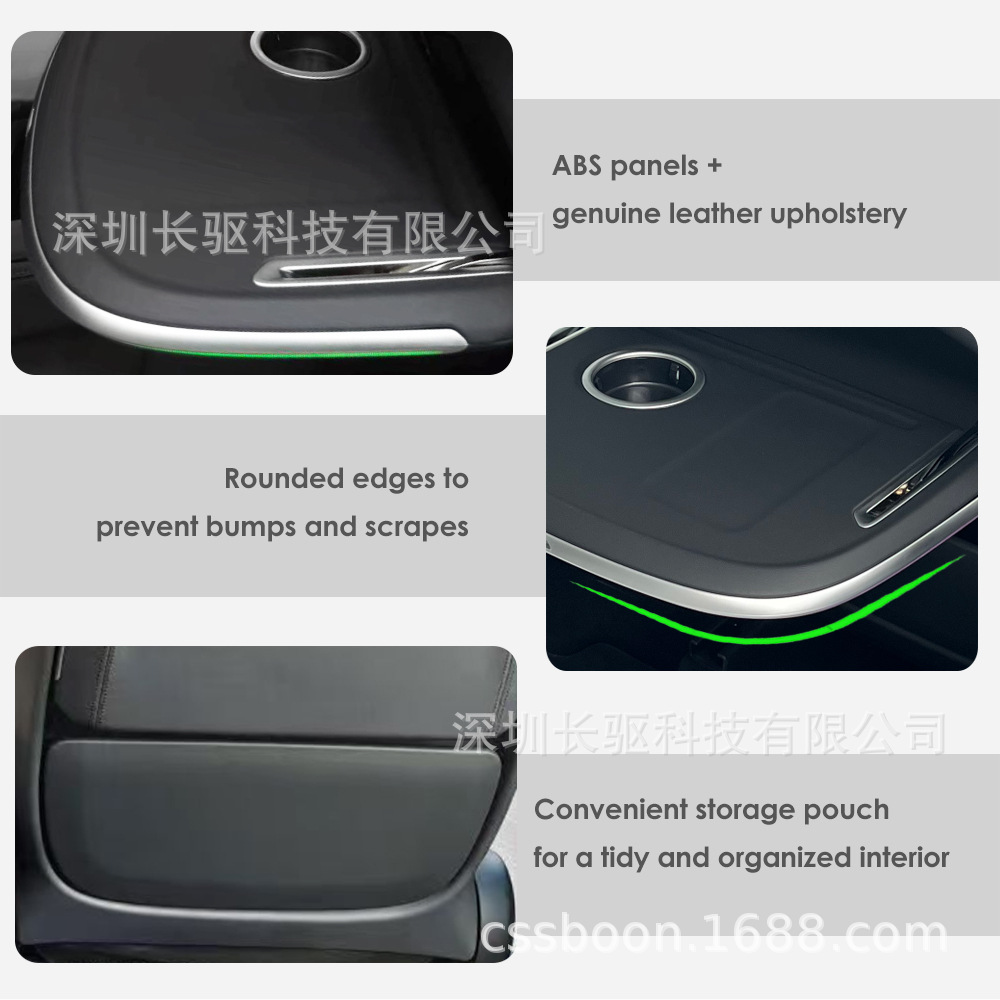 Rear-seat electric folding table suitable for Tesla Model 3/Y/YL/with wireless charging and ambient lighting