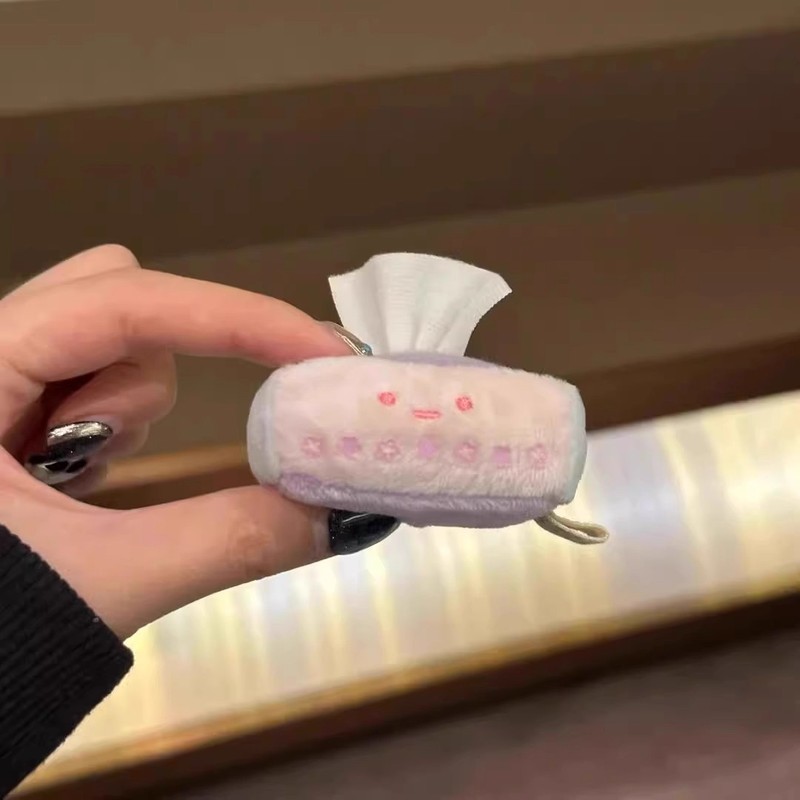 可爱治愈角落生物抽纸巾挂件毛绒玩偶迷你公仔装饰品钥匙扣挂饰品|undefined