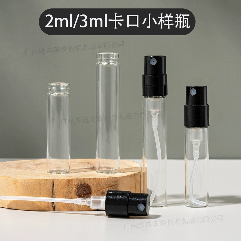 Пробник флакона для духов 2 мл 3 мл с байонетным креплением, портативный косметический образец, стеклянный флакон
