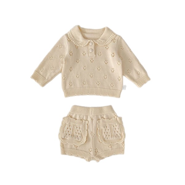 Spring knitted children's long-sleeve girl's