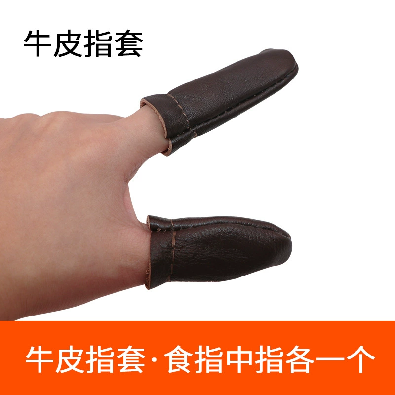 Наперсток из воловьей кожи защитный чехол для пальцев из овчины шерстяной войлок тычок музыка чехол для пальца цвет случайный 2