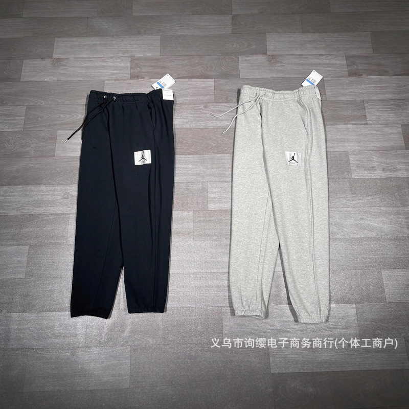 Overseas Hot-Selling 26Ss Spring and Autumn Jordan Aj Jumpman Patch Men's Sweatpants Sports Pants Casual Pants Unisex Couple Style