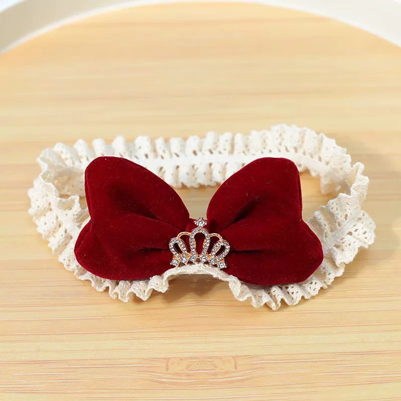 Детский головной убор Новый год красный лук для волос