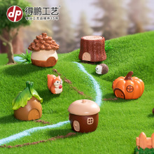 微景观摆件创意可爱森林树屋小房子树脂工艺品diy桌面装饰品配件