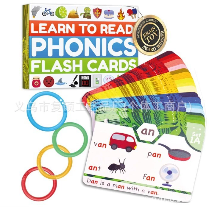 Флэш-карты Phonics — учатся читать в 20-ступенчатых обучающих обучающих карточках