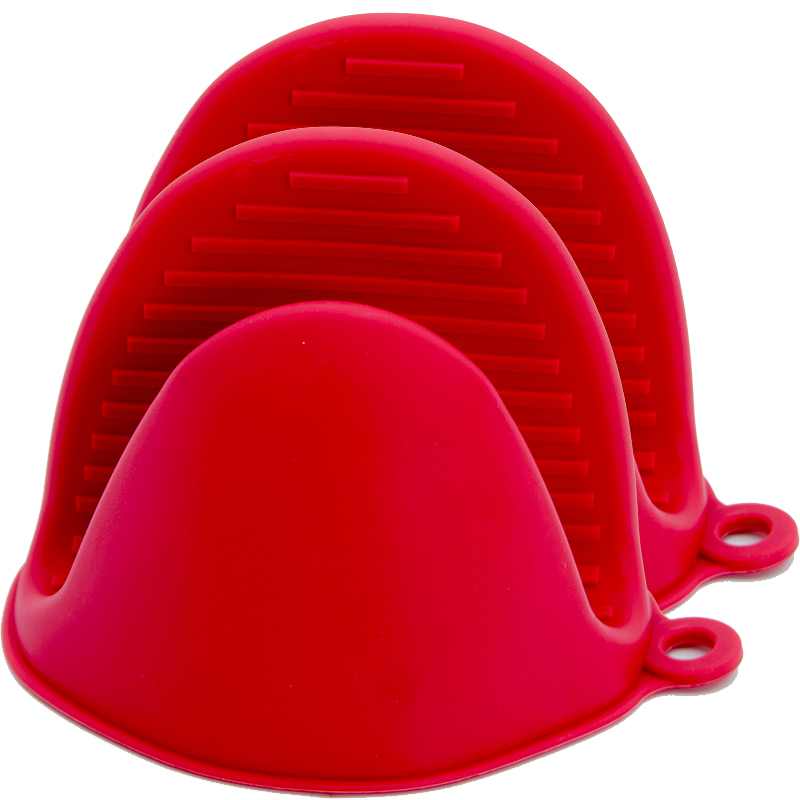 두꺼운 실리콘 단열 클립 안티 스케일 장갑 주방 가정용 그릇 오븐 전자 레인지 고온 방수 핫 오일 홈 솔리드