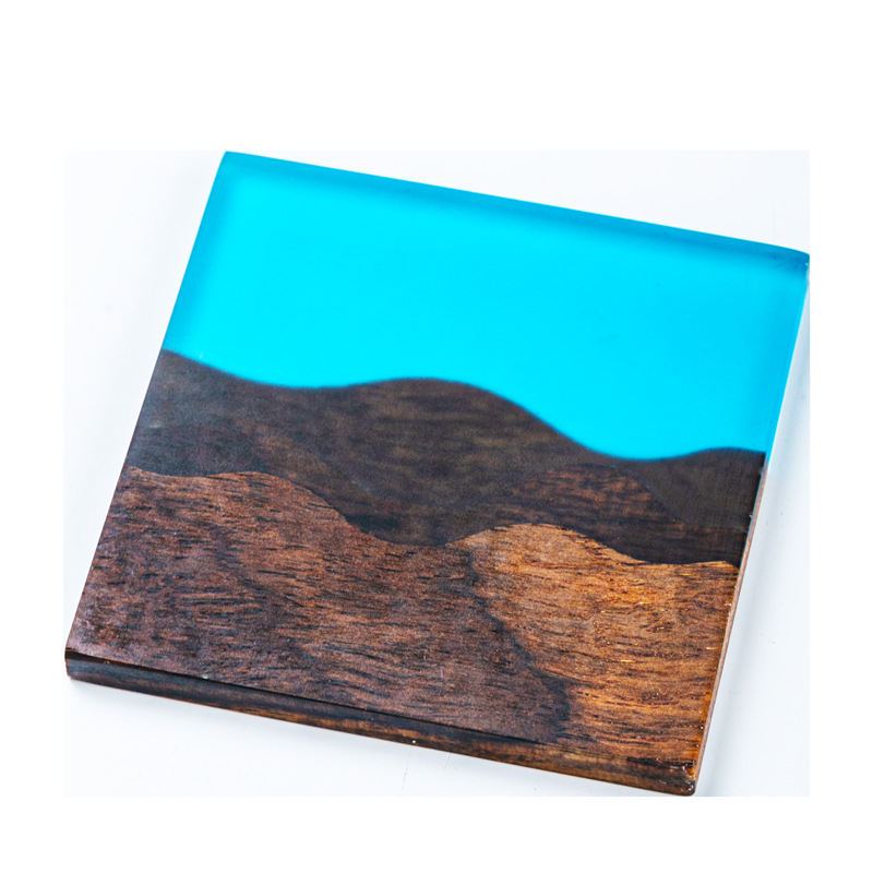 Zen transfronterizo almohadilla de taza de madera tabla de infusión seca bandeja de té de madera aislamiento térmico hogar resina de soporte de taza simple almohadilla de té