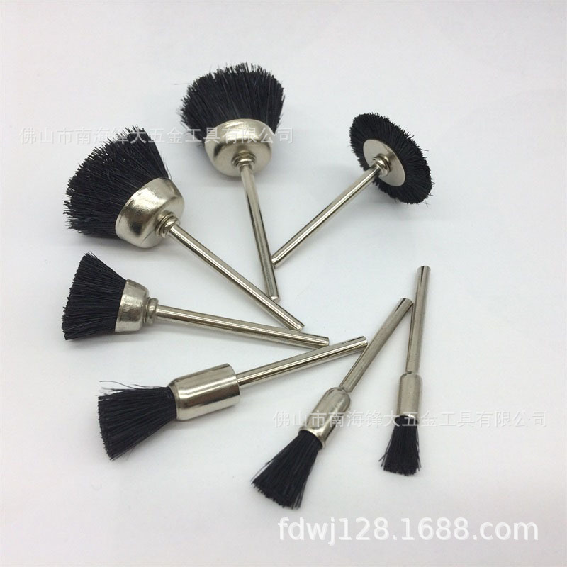 厂价批发黑色棕毛刷 猪毛刷T型平面3*25 碗形刷 笔形迷你刷