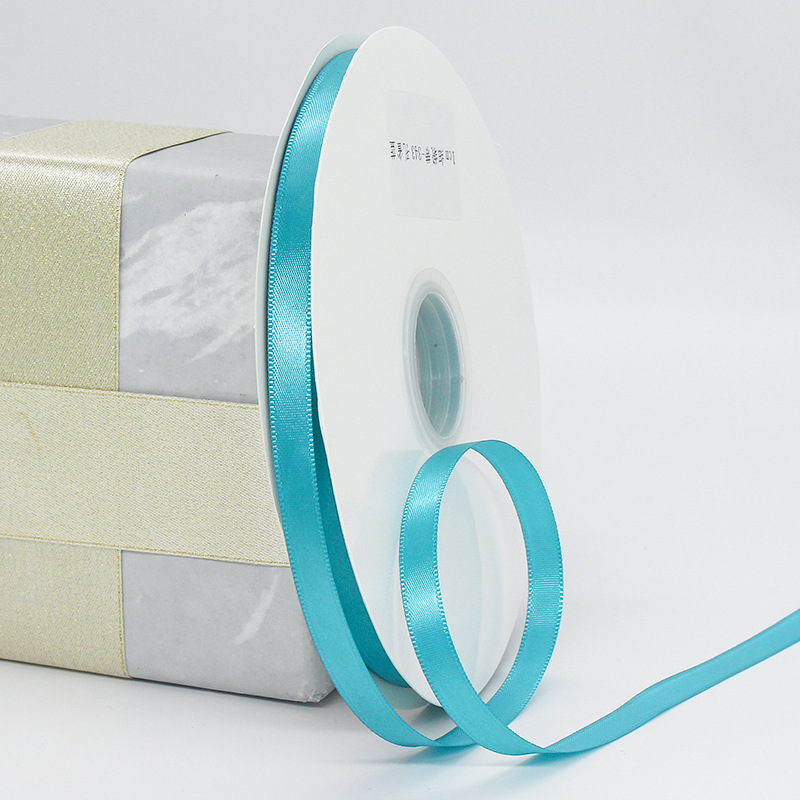 Fabricante al por mayor 1cm poliéster cifrado cinta de seda envasado de flores caja de pastel cinta de regalo de dulces image 13