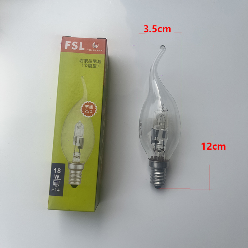 lámpara incandescente filamento de tungsteno atenuable esmerilado lámpara de tornillo de vela transparente