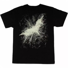 Batman蝙蝠黑暗骑士美式复古做旧漫画电影直喷印花经典男宽松T恤