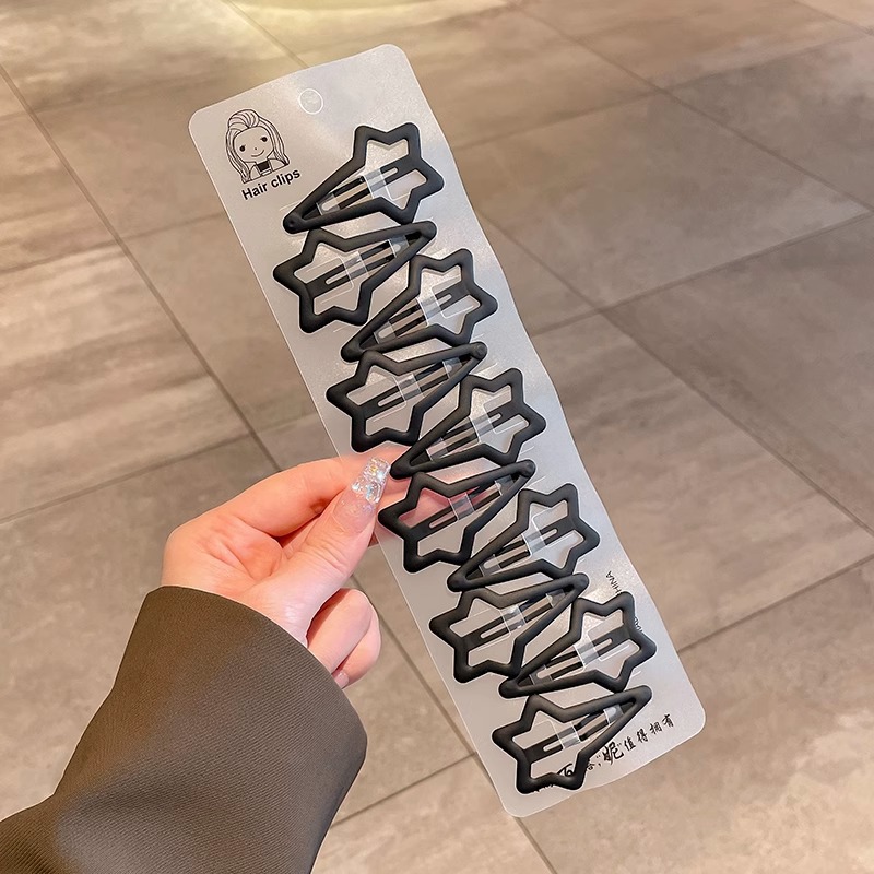 Pinza bb de color dopamina para niños cabello roto estrella de cinco puntas horquilla para niñas que no lastima el cabello, pinza para el cabello con flequillo para bebés, accesorios para el cabello lindos