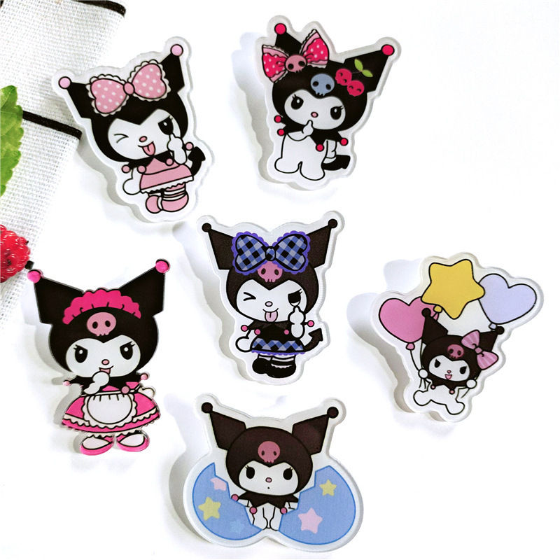 Acrylic Brooch ins Trendy Cartoon Kulomi Pin Cute Badge Children's Hairpin Rubber Band Phone Case Patch