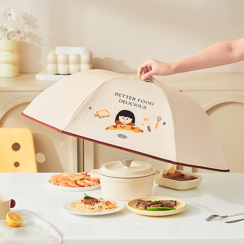 New Insulated Vegetable Cover, Simple Household Sealed Dust-Proof Meal Cover, Winter Insulated Food Cover, Foldable Dining Table Cover