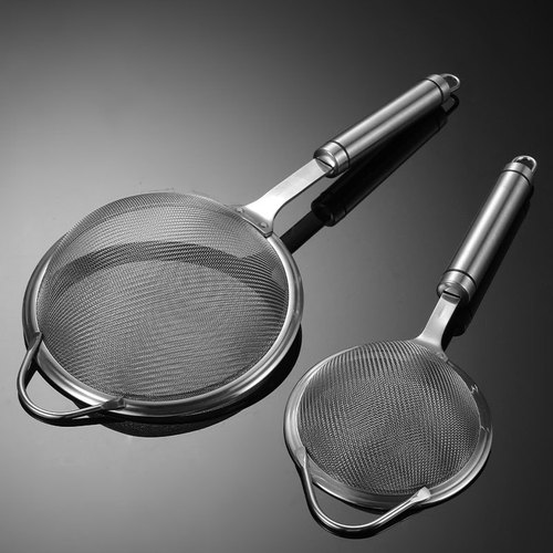 Aion 304 stainless steel mesh colander multi-specification round handle 30 mesh frying oil filter kitchen hot pot Chinese medicine filter residue