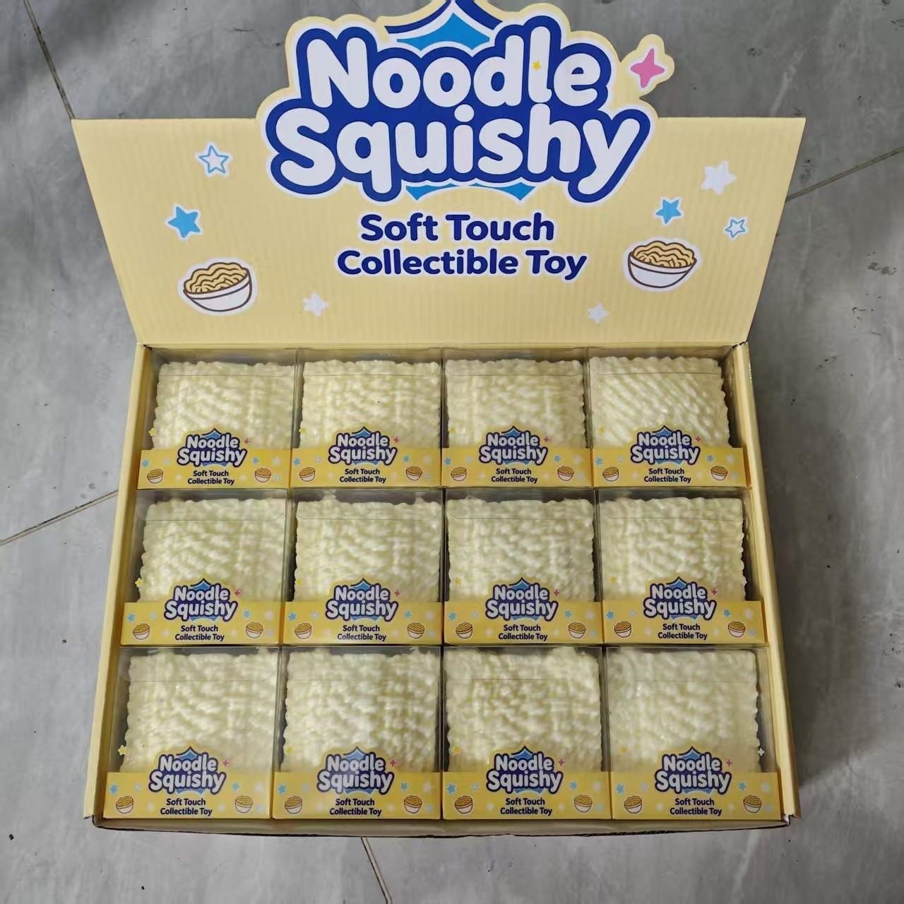 Creative building block simulation instant noodle squishy toy, slow-rebound stress-relief toy, squeaky squishy toy, new wholesale