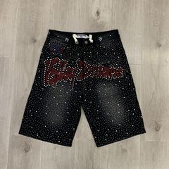 Vale Valley Forever Iced Out Jorts Jean Shorts满烫钻牛仔短裤