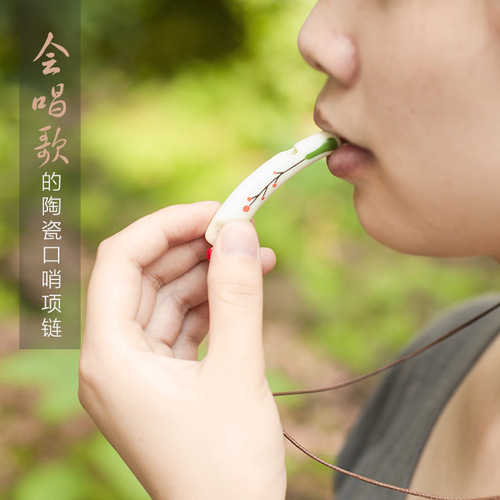 Animal Ceramic Whistle Rabbit Children's Conch Ceramic Whistle Hot Selling Crafts Souvenir Toys in Scenic Areas