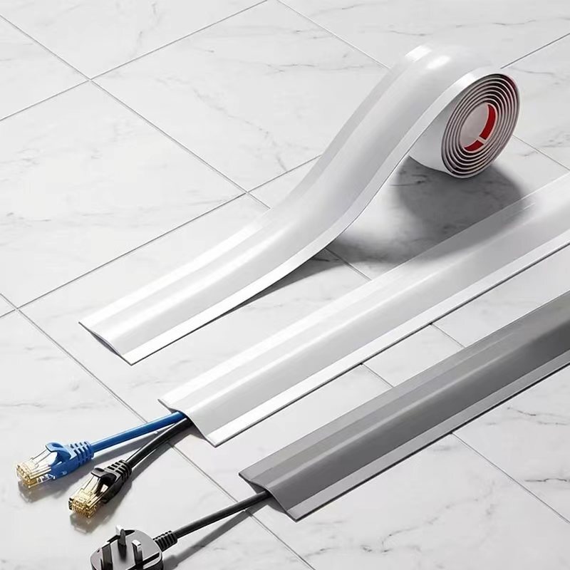 Cable Organizer, Ground Wire Channel, Anti-Trampling Wire Channel, Surface-Mounted Invisible Wire Cover, Decorative Floor Cable Management Tool