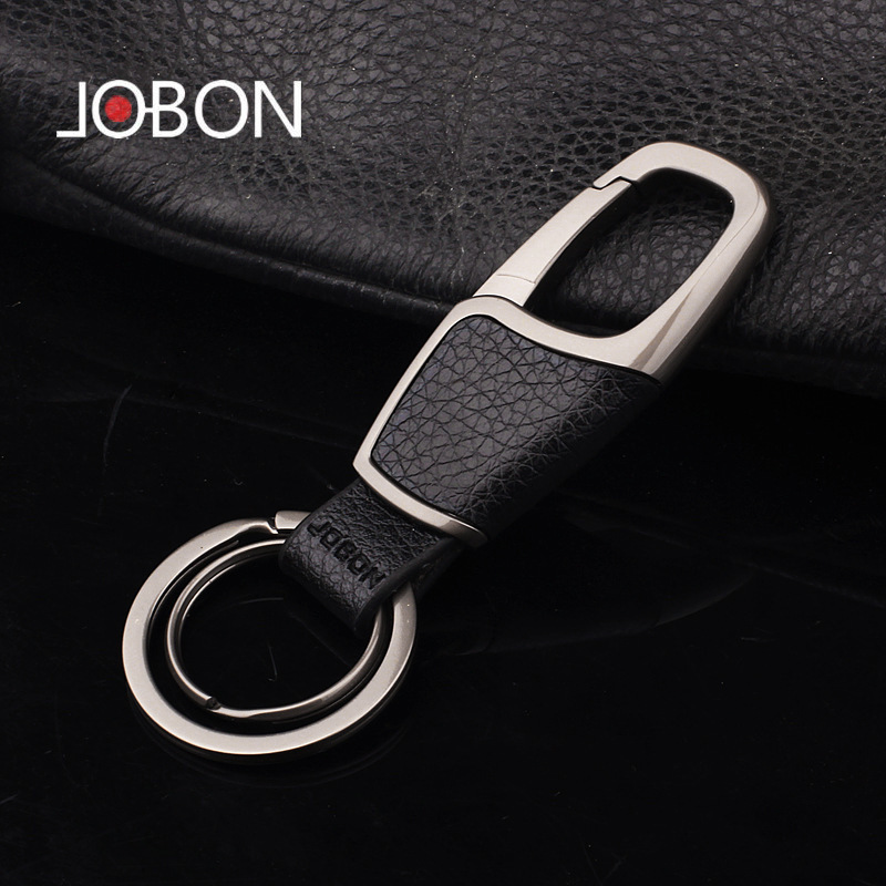 JOBON ZHONGBANG 자동차 키 체인 비즈니스 남성 하이 엔드 허리 매달려 창조적 인 금속 키 체인 펜던트 작은 선물
