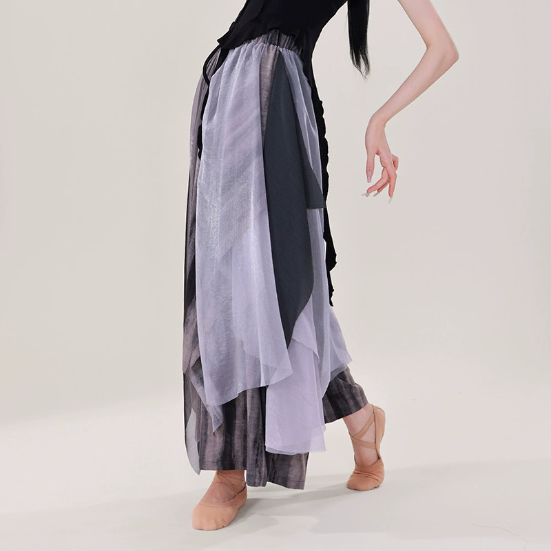 Танцевальные брюки новая учительница летний древний стиль свободный и элегантный дизайн нерегулярные современные классические танцевальные тренировочные брюки