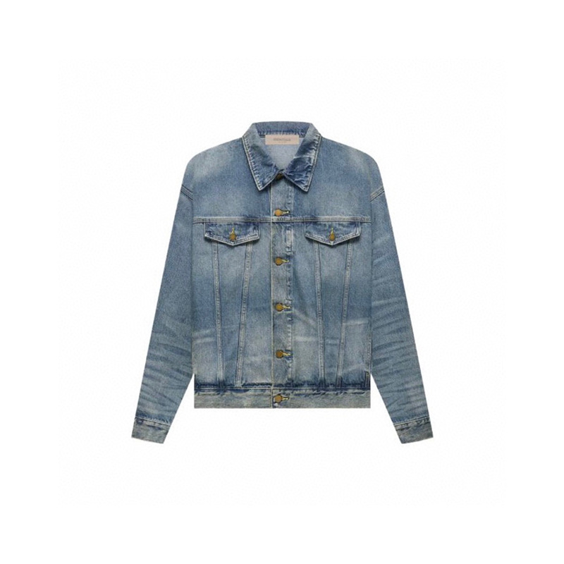 Chaqueta vaquera holgada estilo vintage lavada ESSENTIALS de la colección Otoño 23, marca de moda urbana FOG