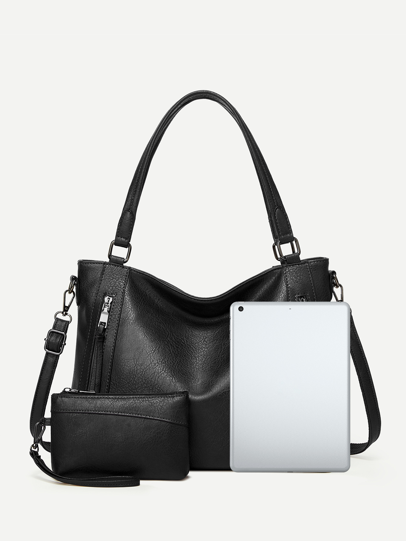 Women's Hobo Bag Set Large Capacity Soft Leather Shoulder Bag_voghion.com