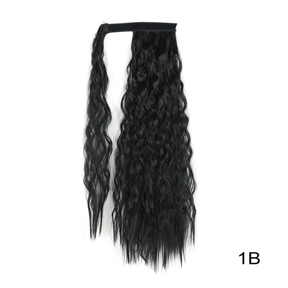 Peluca transfronteriza de Velcro alta Cola de Caballo explosión Cola de Caballo de onda de agua de fibra química caliente de maíz