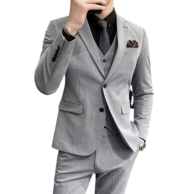Классический костюм, свадебное платье для отдыха, slim-fit, корейский стиль