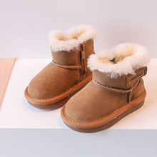 儿童雪地靴冬季新款女宝宝加绒棉鞋软底防滑男小童鞋子保暖婴儿鞋
