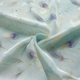 人丝人棉提花数码印花布料系列春秋新款光泽垂感上衣套装服装面料