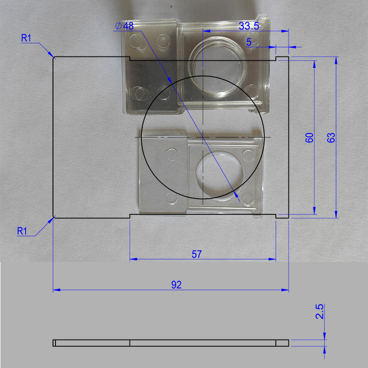 纱线缠绕PC透明板 塑料卷线板  色卡机对色配色卡片 现货缠线板