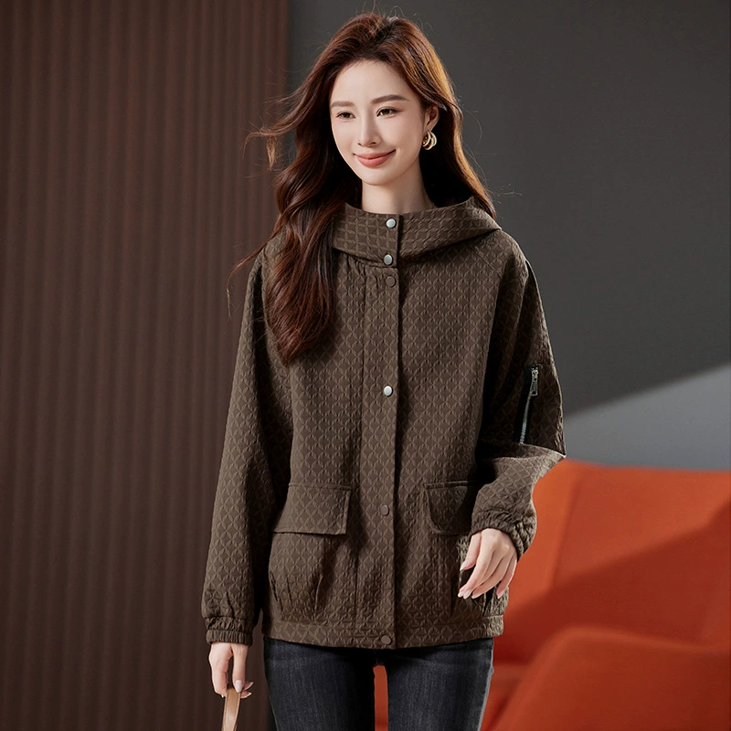 Осеннее trench coat, куртка для отдыха с капюшоном, стиль высокого класса, плюс размер
