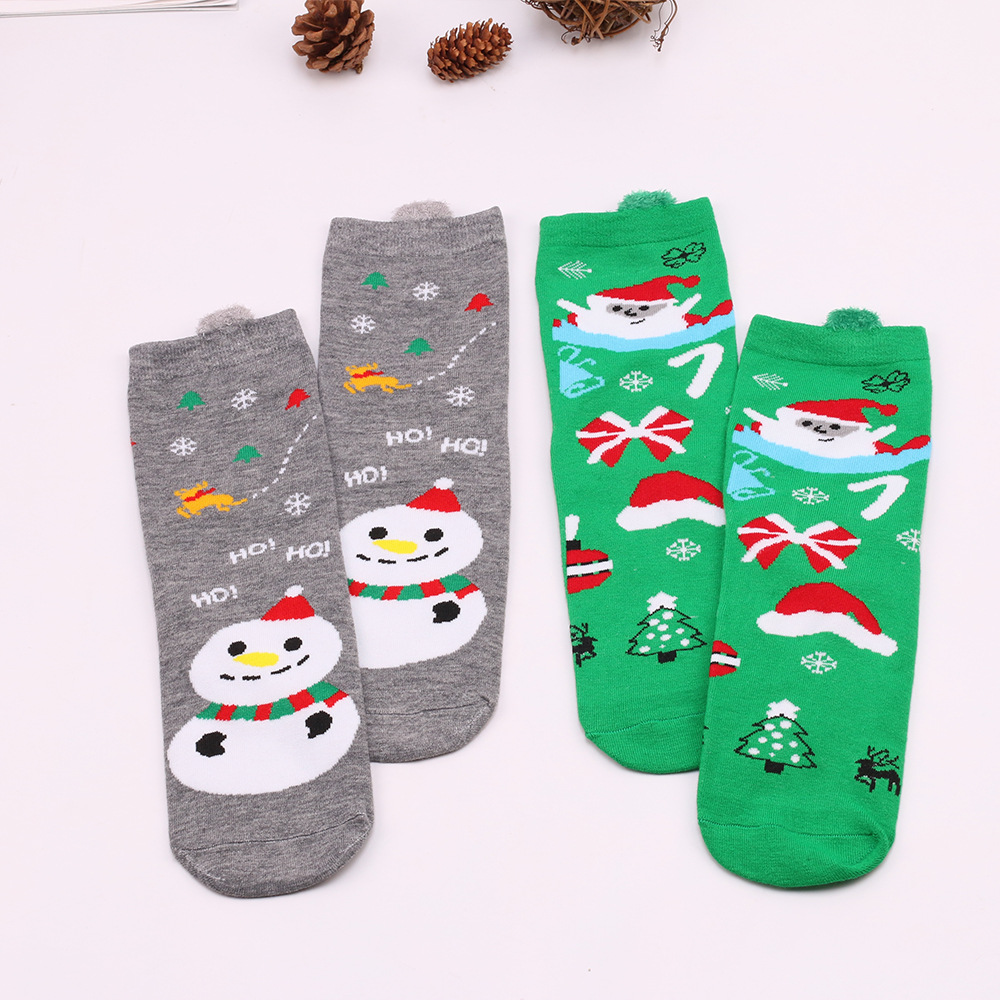 Sokken herfst nieuwe sokken dames Kerstman eland dames sokken trendy sokken Kerstsokken Kerstsokken_voghion.com
