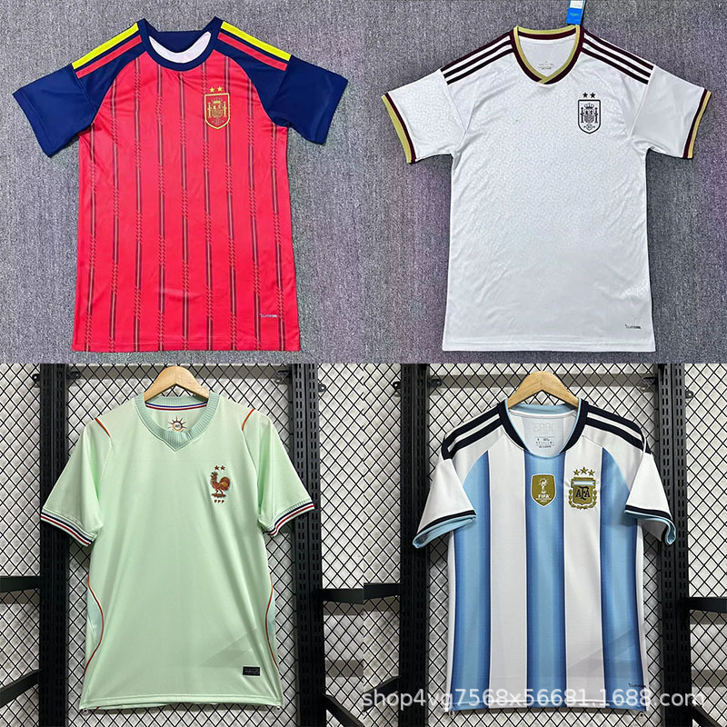 Cross-Border Wholesale 26-27 World National Team Fan Edition Adult Short-Sleeved Football Sportswear Uniforms Can Be Printed with Numbers. Cross-Border Wholesale 26-27 World National Team Fan Edition Adult Short-Sleeved Football Sportswear Uniforms Can Be Printed with Numbers.
