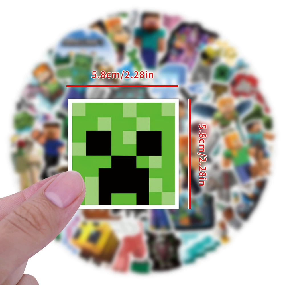 55 игр Minecraft мультяшка граффити наклейки чемодан водяной стакан скейтборд наклейки оптом