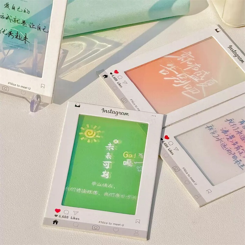 3inch Vertical Ins Xiaohongshu Light and Shadow Reversal Film Colorful Film Id Card Photo Creative Gift DIY