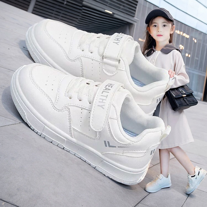 Children's casual summer white sneakers for boys for students