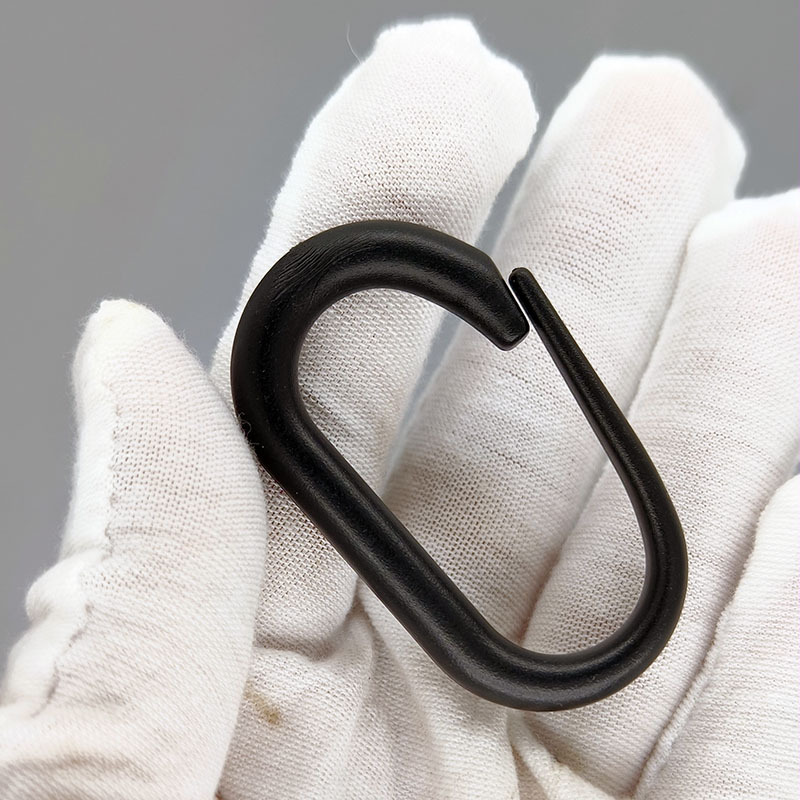 D-type plastic hook buckle mountain climbing buckle track buckle LED light keychain toy hook decoration fast hanging accessory