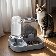 宠物喂食饮水一体自动水器喝水猫咪饮水机器猫狗狗宠物用品碗