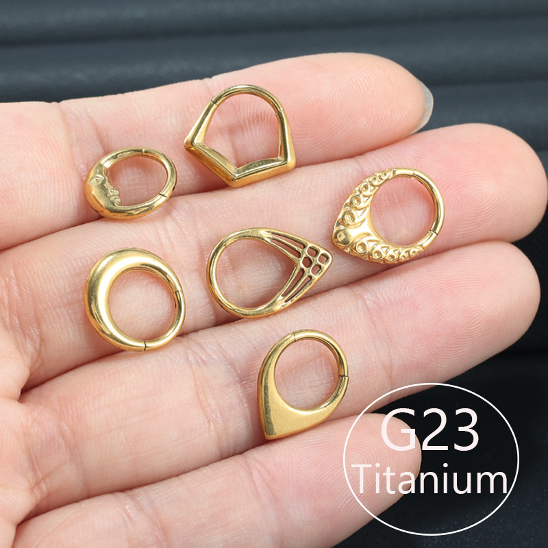 1 Piece G23 Titanium Spider Snake Moon Versatile Irregular-Shaped Nose Ring Lip Ring Body Piercing Jewelry Wholesale detail image 7