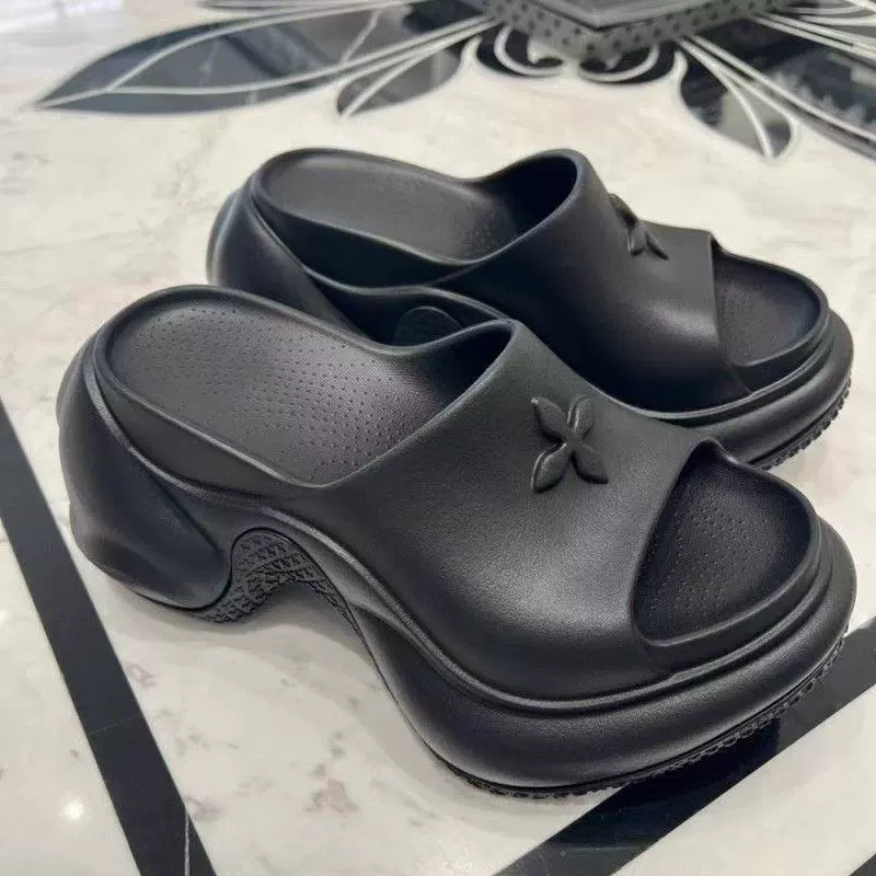 Тапки на толстой подошве Тапки на высоком каблуке EVA Тапки женские туфли