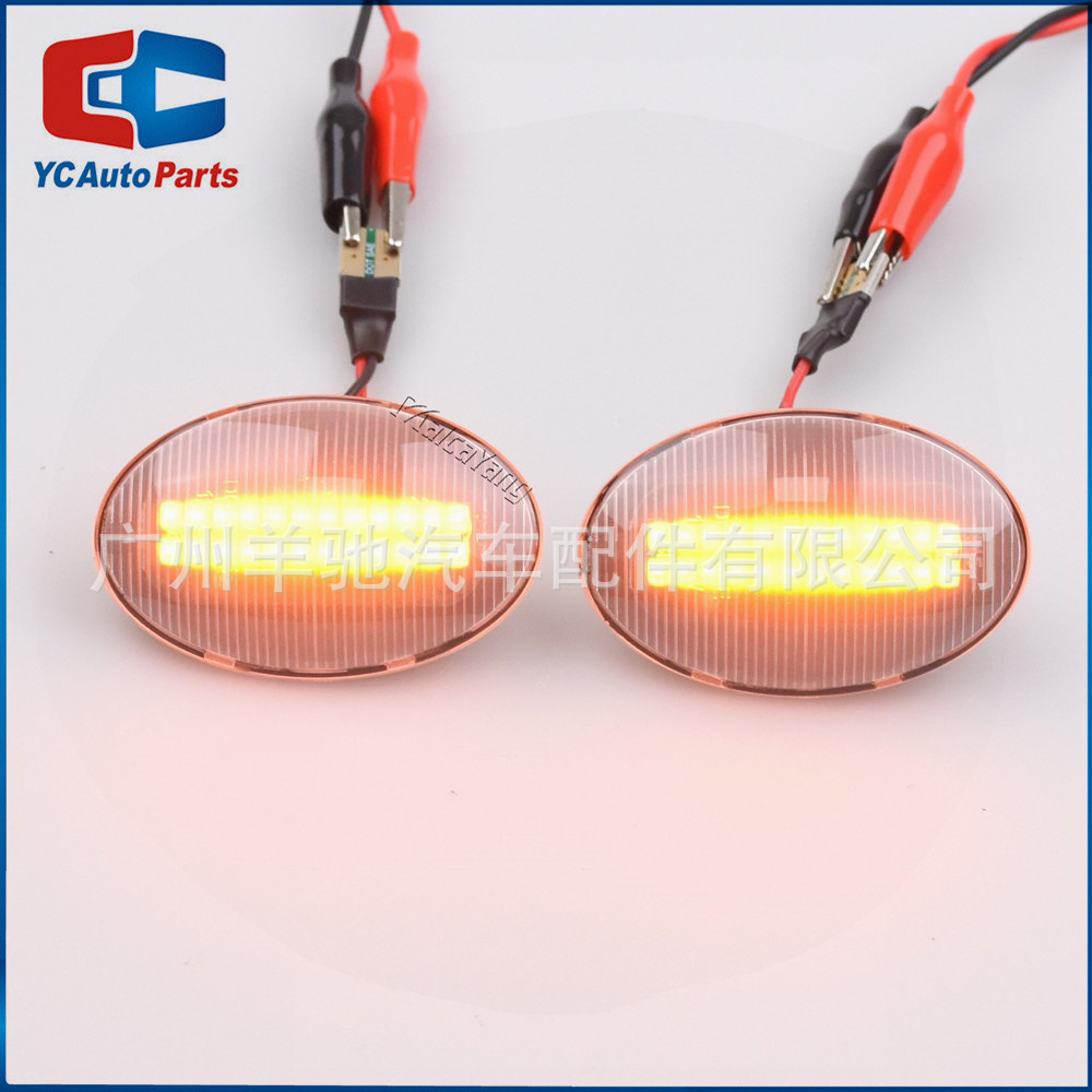 Aplicable a Opel Corsa B C Astra LED amarillo corriente de agua lámpara lateral luz de dirección lateral