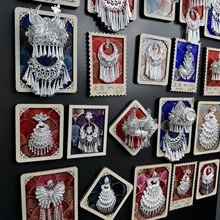 云南贵州凤凰苗族民族特色磁吸文创扎染冰箱贴旅游伴手创意纪念品