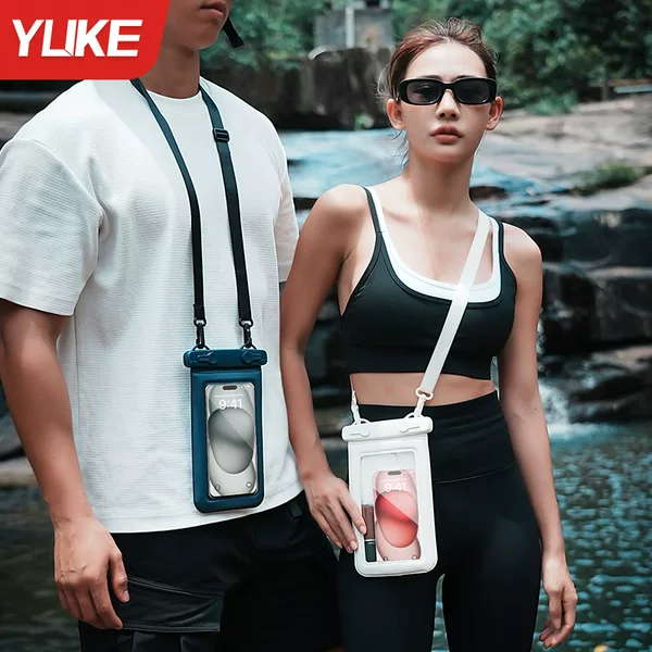 Mobile Phone Waterproof Bag Touch Screen Photographable Swimming Drifting Sealed Dust-proof Bag Transparent Protective Cover for Takeaway Rider