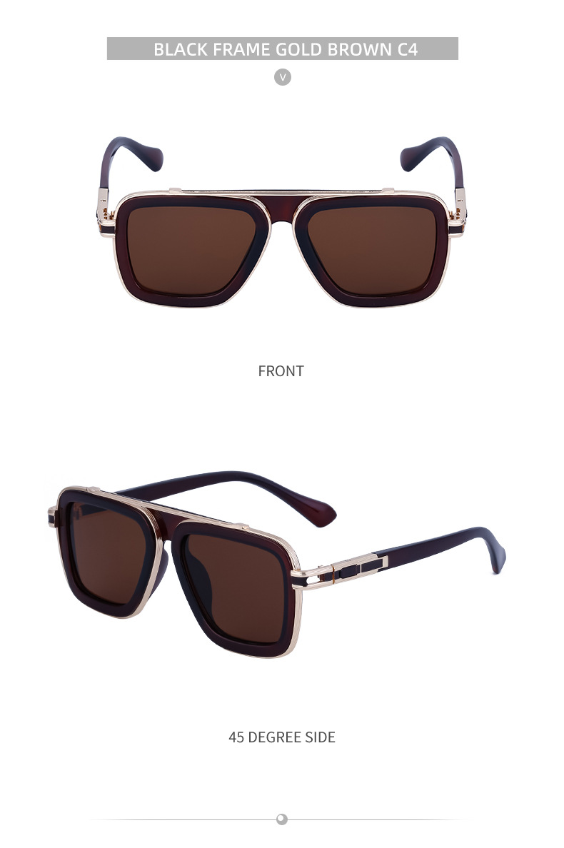 60g Weight Full Frame Glasses Structure Sunglasses Classification PC, UV400 Protection Lens Material Square Glasses Style Travel, Fishing Occasion Solid Color Pattern All Seasons Season Women's Gender Casual, Elegant, Lady Style Grey Color Casual Elegant Lady Solid Color PC UV400 Protection Square Full Frame Men's Sunglasses 5