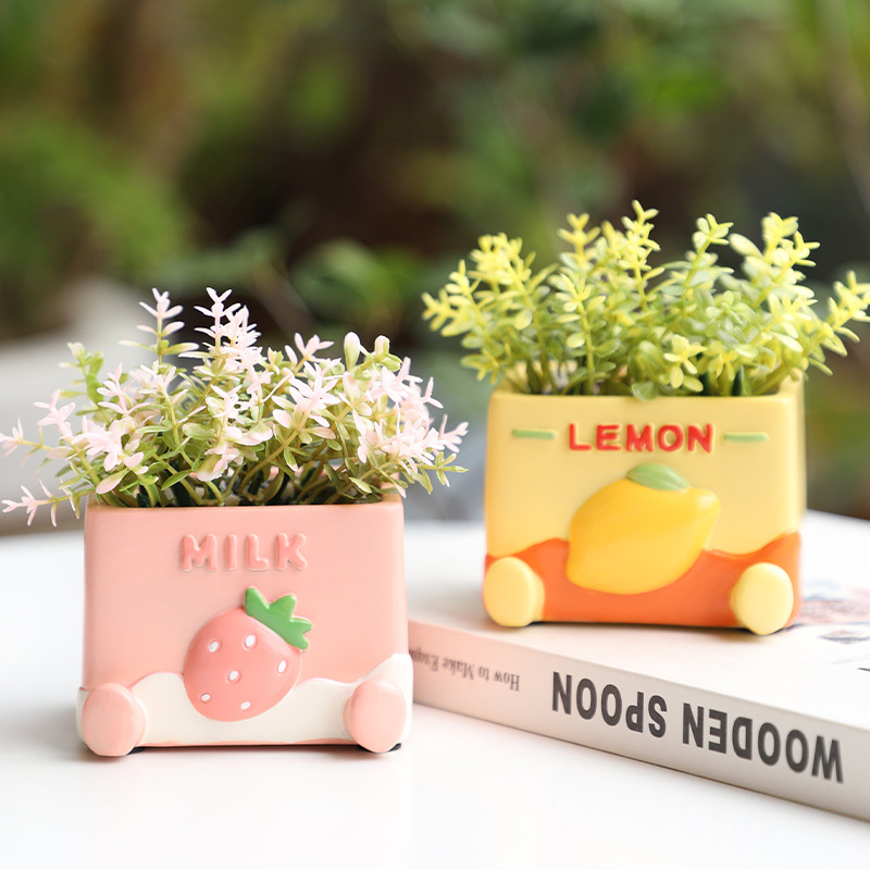 Chậu Cây Resin Bình hoa cắm hoa giả và cây thủy sinh, bình trang trí resin tối giản, dùng cho văn phòng và bàn làm việc (RG-199)