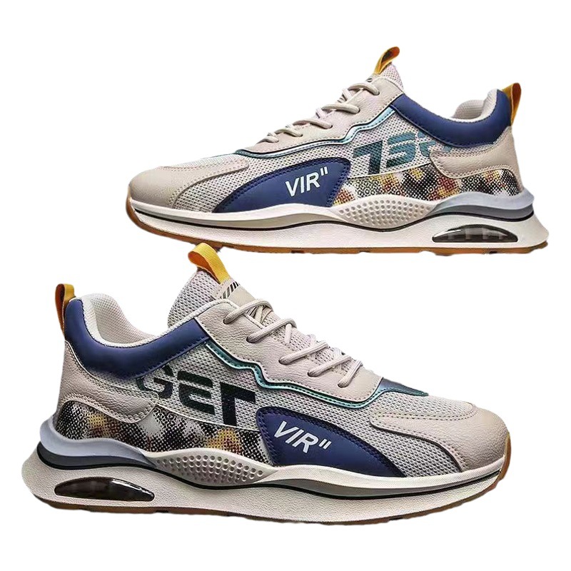 Zapatos de los hombres deportes casuales colchón aire primavera y verano nueva malla transpirable costura estudiante Comercio Exterior inferior suave plana corriendo viajes