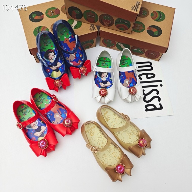 Melissa mismo estilo niña punta redonda zapatos individuales Baotou Aisha princesa zapatos dulces de gelatina de cristal plano con lazo